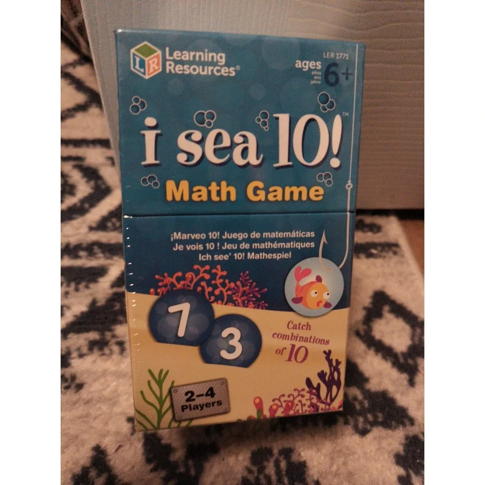 Learning Resources I Sea 10! Game Grades 1+ (LER1771)  Math Game Sealed New